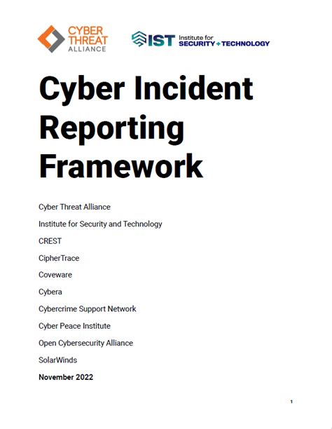 Reporting of Cybercrime Incidents .